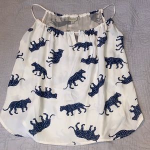 Koch silk Jaguar tank top Xs
